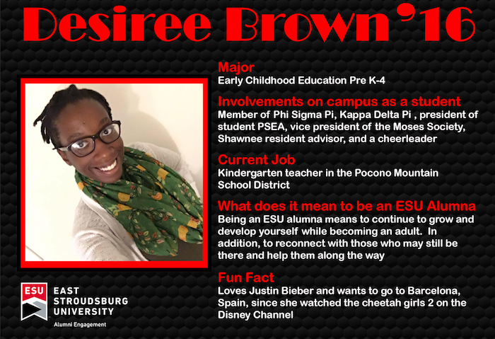 Desiree Brown ’16 Desiree Brown ’16